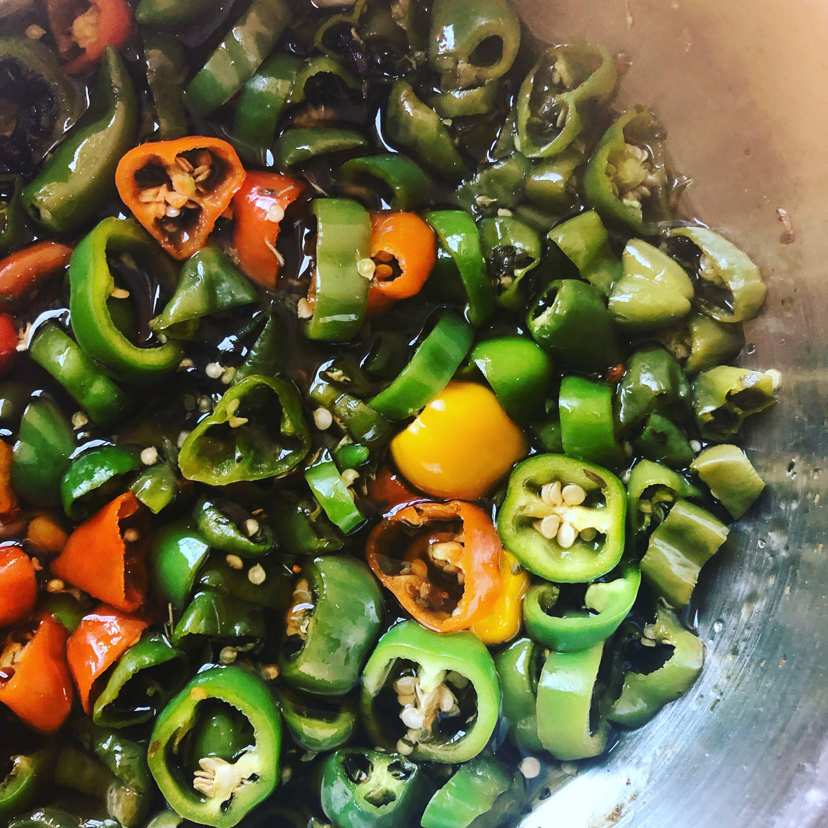 Pickled Hot Peppers with Brown Rice Vinegar - Everyday Home Cooking – Gotham Grove