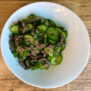 Warm Cucumber and Beef Salad Banchan