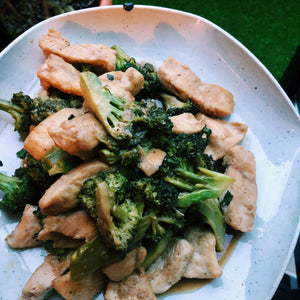 korean recipe chicken and broccoli ganso korean seasoned soy sauce infrared-roasted sesame oil